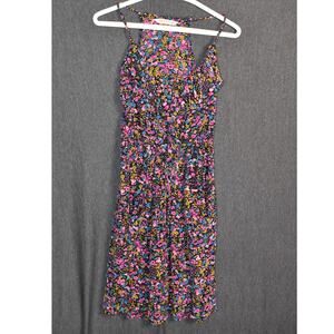 Rebecca Taylor Women's Size 0 Silk Floral Dress Spaghetti Strap Boho